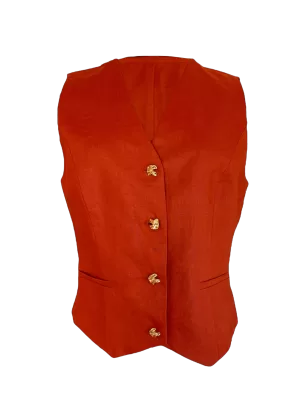 Chaleco de Lino con botones